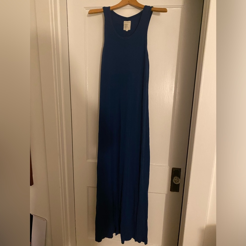 For Days Ribbed blue cotton dress